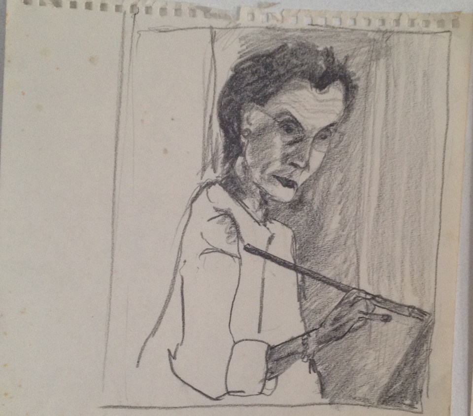 Les Peintres (1), graphite sur papier, 2005