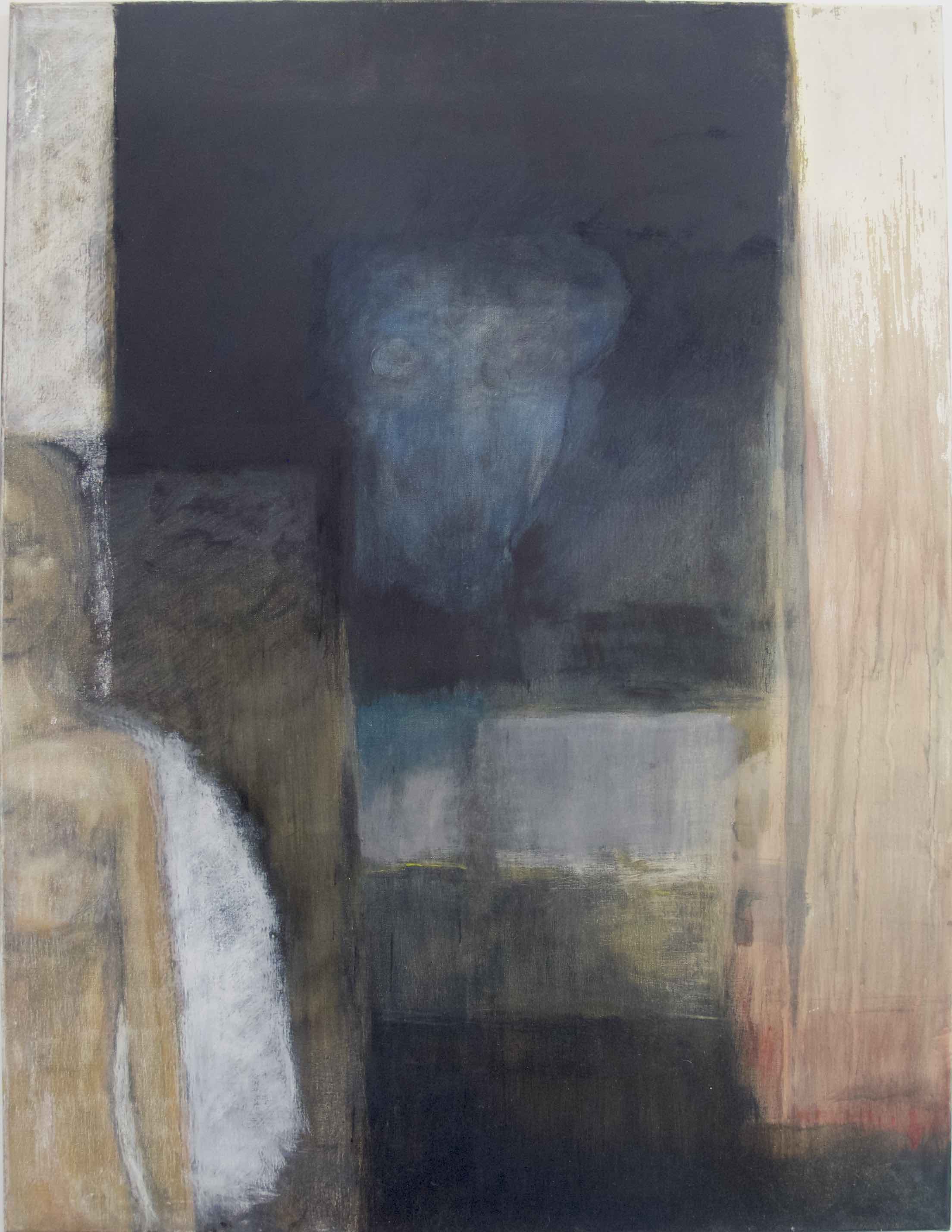 ANIMALITÉ DOMESTIQUE (2) – huile et technique mixte sur toile, 116×89 cm, 2017