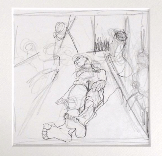 Esquisse (Archipelago), graphite sur papier, 2016