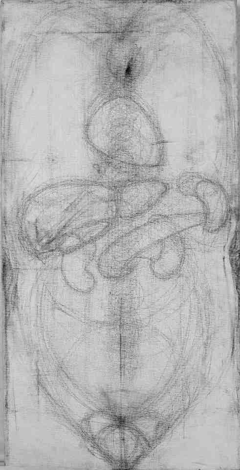 Diaphane, crayon sur toile, 2015